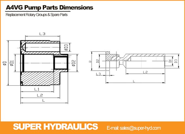 Rexroth_A4VG110 Pump Spare Parts Dimension Reference Drawing