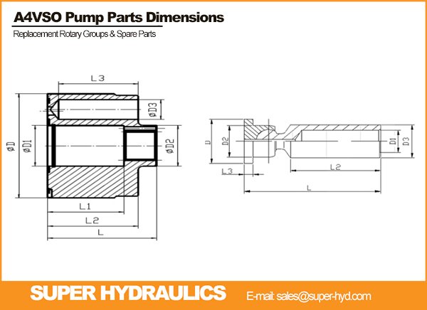 Rexroth_A4VSO180 Pump Spare Parts Dimension Reference Drawing