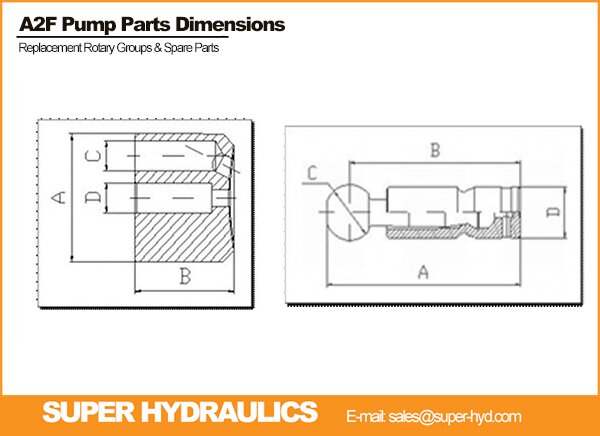 Rexroth_A2F107 Pump Spare Parts Dimension Reference Drawing