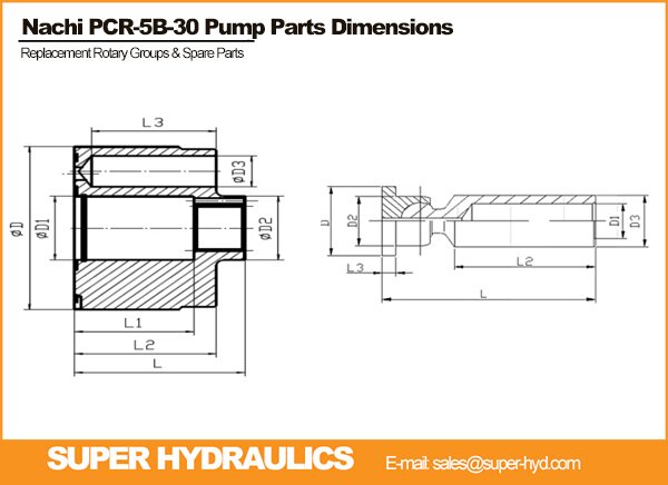 Nachi_PCR-5B-30A Pump Spare Parts Dimension Reference Drawing